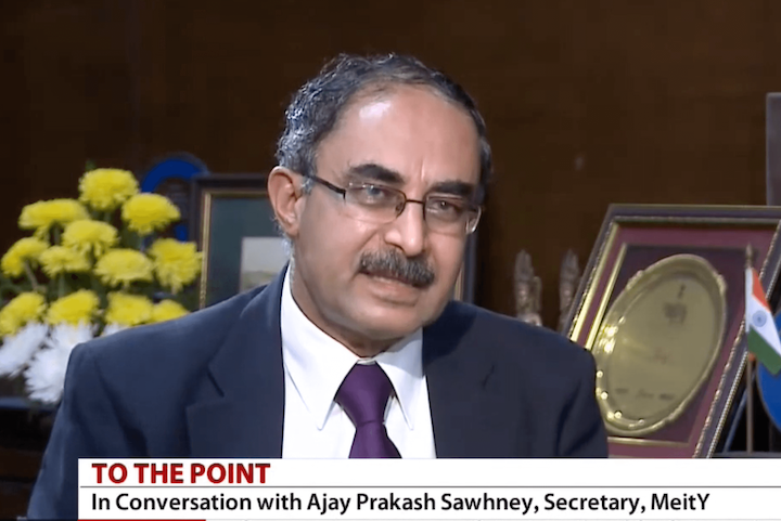Screenshot of RS TV interview of Ajay Prakash Sawhney