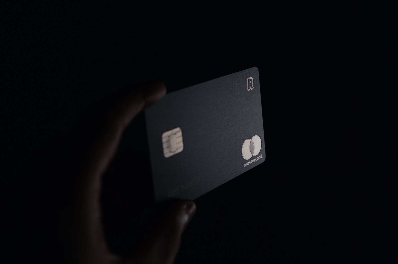 black debit or credit card